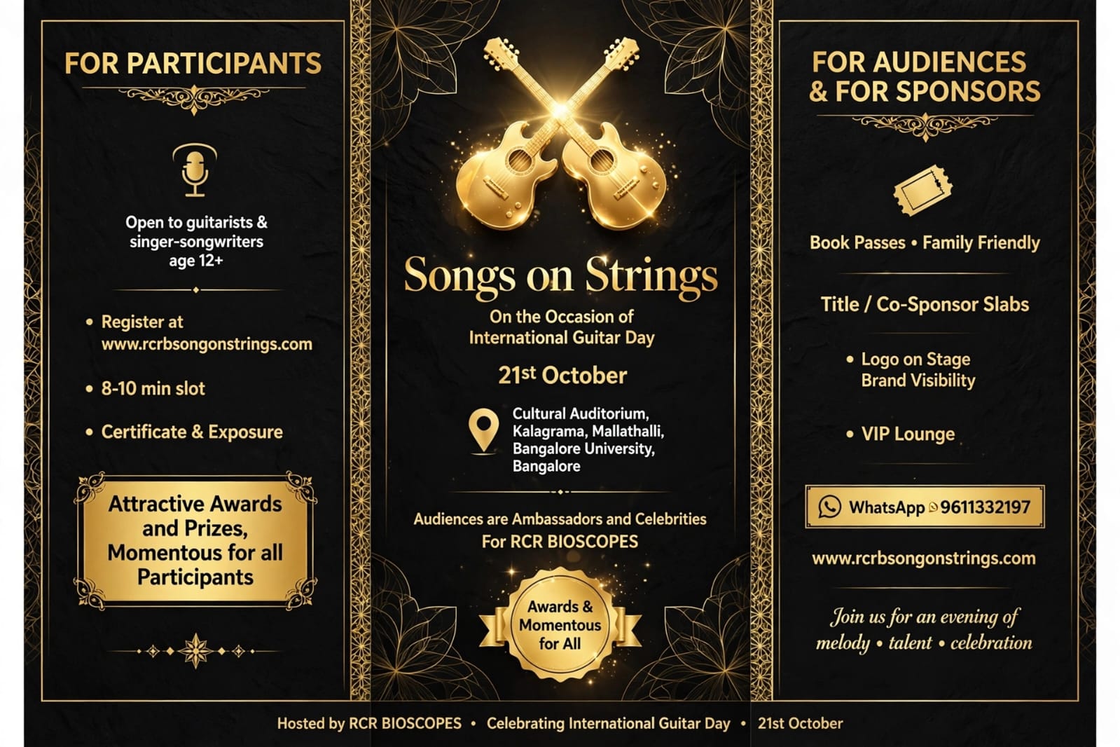 Song on Strings participant and sponsor poster