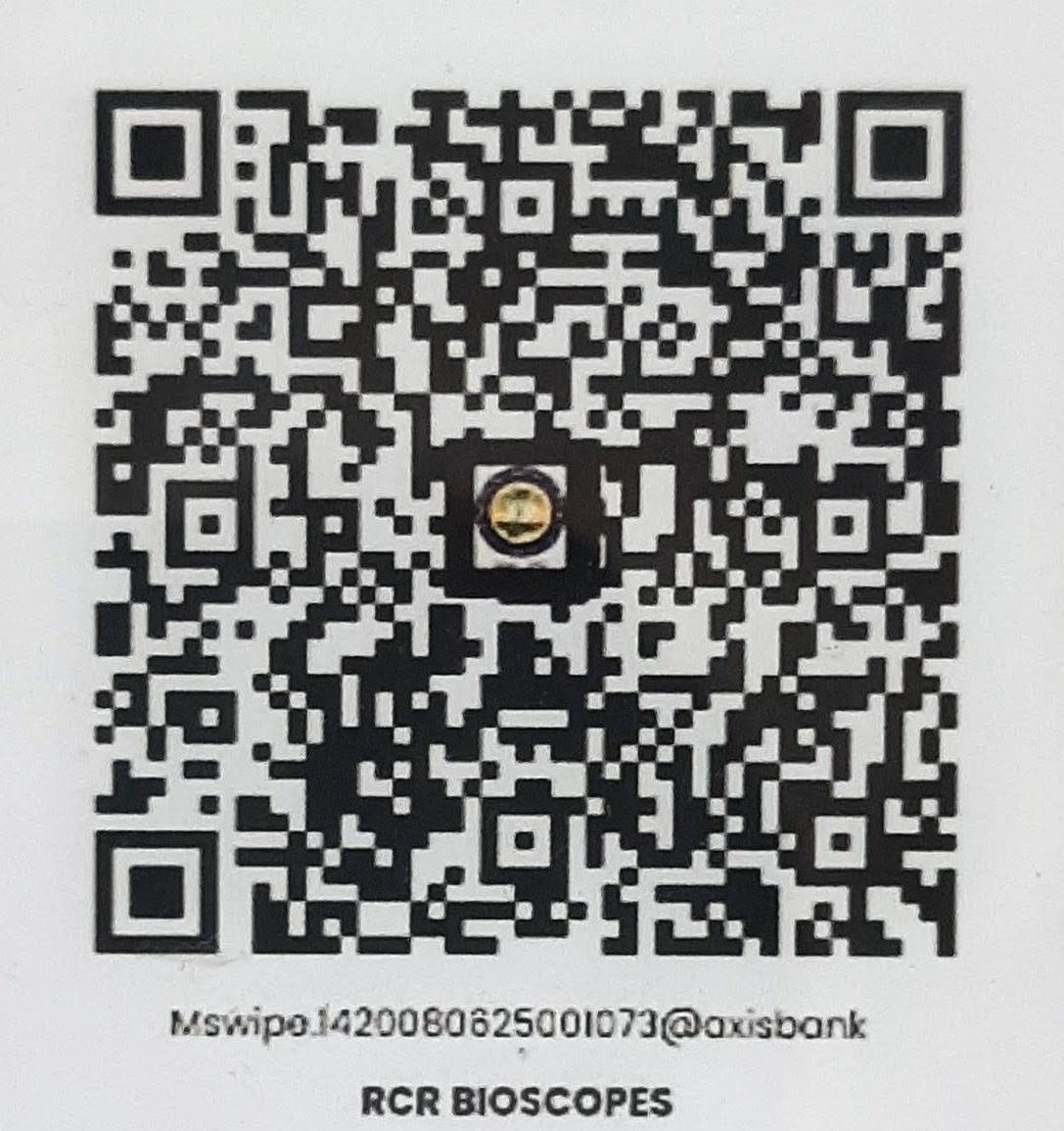 RCR BIOSCOPES Scan and Pay QR Code